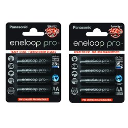 Akumulatory 8szt. PANASONIC ENELOOP PRO czarne R6 AA 2500mAh BK-3HCDE/4BE np. Alan 42, Albrecht 2990, G7, G9, skanery Uniden, PMR - Łódź Brukowa 16