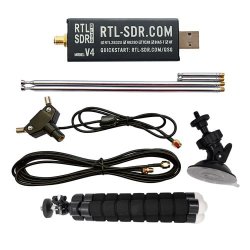 RTL-SDR RTL2832U DVB-T V4 odbiornik SDR + anteny dipolowe zestaw  *najnowsza wersja* 